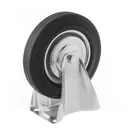 Промышленное колесо А5 FC 80 неповоротное без тормоза с площадкой Ø200 мм 185 кг резина