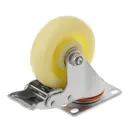 Колесо А5 320100Sb поворотное с тормозом с площадкой Ø100 мм 130 кг полипропилен