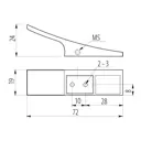 Крючок настенный GTV 1.90x7.20x2.40 см нагрузка до 5 кг цинковый сплав цвет хром