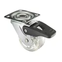 Колесо мебельное GTV КМ-ВН50-00 прозрачное d-50 со стопором нагрузка 30кг