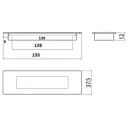 Мебельная ручка врезная GTV UZ-E6-128-06 инокс 128 мм