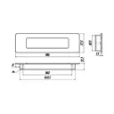 Мебельная ручка врезная GTV UZ-E6-160-06 инокс 160 мм