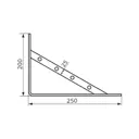 Кронштейн 250x200 мм чёрный