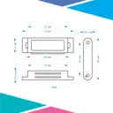 Магнит мебельный Magtrade цвет белый 70мм. пластик металл Упаковка 10 шт.