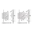 Замок врезной CRIT ЗВ-1РК-001-Хп, 300мм серый