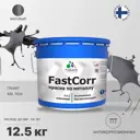 Эмаль по металлу и ржавчине Malare FastCorr КМТЛЛ_88 износостойкая быстросохнущая цвет RAL 7024 графитово-серый(темный) матовая 12.5 кг