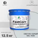 Эмаль по металлу и ржавчине Malare FastCorr КМТЛЛ_97 износостойкая быстросохнущая цвет RAL 7035 светло-серый матовая 12.5 кг