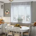 Тюль Дождик YML1346 на шторной ленте 210x140 см, цвет серый