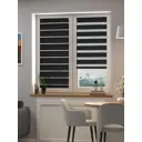 Рулонная штора день/ночь Fixline amigo всесезонная 40x160 см цвет черный