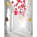 Фотообои флизелиновые Dekor vinil 200x260 см 3D Тоннель с колоннами