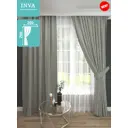 Портьера Inva "Ребекка" 260x200 цвет серый