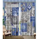 Штора на шторной ленте Iris 585 145x260 см цвет мультиколор