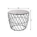 Журнальный столик круглый Ilwi MBL-W-TL-L-1-С/1/3, 58x58 см бронза