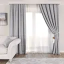 Штора на шторной ленте Асти 200x270 цвет синий