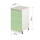 Напольный шкаф Лидер Modern Alto ~~ Модерн Alto40603_FSGL 40x85x60 см ЛДСП цвет фисташковый