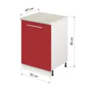 Напольный шкаф Лидер Modern Alto ~~ Модерн altoTS5060_KRGL 50x85x60 см ЛДСП цвет красный