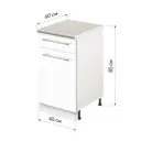 Напольный шкаф Лидер Modern Alto ~~ Модерн altoTY4060_BLGL 40x85x60 см ЛДСП цвет белый глянец