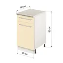Напольный шкаф Лидер Modern Alto ~~ Модерн altoTY4060_VNGL 40x85x60 см ЛДСП цвет ваниль