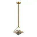 Светильник подвесной светодиодный ST Luce Amara Sl6115.303.01 5 м² теплый белый (желтый) свет цвет латунь