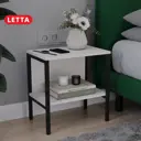 Тумба прикроватная Letta 45x46x30 см ЛДСП цвет черный/белый