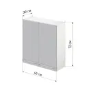 Навесной шкаф Лидер Modern Alto ~~ Модерн altoS600_STGL 60x72x30 см ЛДСП