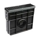 Пескоуловитель комплект Aquadrenag Protect D400 500x152x442мм черный