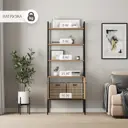 Стеллаж с полками Letta 71x176x38 см ЛДСП цвет черный, дуб вотан