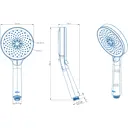 Лейка для душа Arrow AG3908CP 3 режимная цвет хром