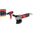 Угловая шлифовальная машина сетевая Wortex AG 1209-3 1329385, ЦЕ-2319522192, 900 Вт, 125 мм в комплекте с дрелью-шуруповертом DR 1023 D