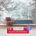 Фотообои флизелиновые Первое ателье 400x270 см Сакура и водопады