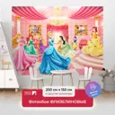 Фотообои флизелиновые Первое ателье 200x150 см для девочки - принцессы на балу pw72279-2