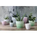 Горшок цветочный Букле Композит d 14.9 см 13.3 см 1.4 л глина серый/серебристый