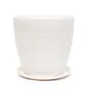 Горшок цветочный Гнездо Композит d 25.3 см 23.4 см 8 л бетон белый