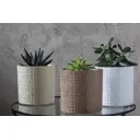 Горшок цветочный Иллюзия Композит d 14.7 см 14.9 см 1.82 л бетон белый