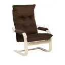 Кресло-качалка Leset 8586 Оливер 68.5x110x80 см велюр цвет коричневый