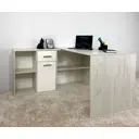 Компьютерный стол Мерано-2 138.6x74.5x68 см ЛДСП цвет дуб крафт белый/белый шагрень