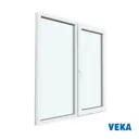 Пластиковое окно ПВХ VEKA 1300x1000мм (ВхШ) двухстворчатое двухкамерный стеклопакет белый (с двух сторон)