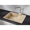 Мойка для кухни врезная Granula GR-6501 49.5x65 см глубина чаши 20 см композитный/кварц цвет бежевый/песочный