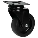Мебельный ролик поворотный без тормоза 75 мм до 59 кг цвет черный