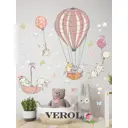Наклейки на стену для декора Verol Зайцы на воздушных шарах 61 шт