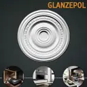 Декоративная потолочная розетка пенополистирол белая Glanzepol R16, 595 см