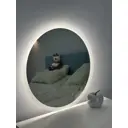 Зеркало для ванной Alfa mirrors подогрев Svet-8AVzVd-Lite с подсветкой 80x80см включение на взмах