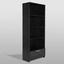 Стеллаж книжный Шведский стандарт Сириус 78.2x190x34.8 см 1 ящик ЛДСП цвет венге