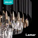 Люстра подвесная Inlux Lamar In30253 8 лампа 20 м² цвет золото, черный
