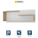 Настенная полка Beneli 110x25 см ЛДСП цвет белый