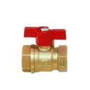Кран шаровой прямой БАЗ DN20 PN40 3/4" ВР латунь ручка бабочка