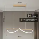 Люстра подвесная светодиодная Citilux Eva Cl210112 4.5 м² нейтральный белый свет цвет золотистый металлик