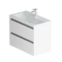 Тумба под раковину подвесная Am.pm M91FHX0752WG Pulse 75 см база 2 ящика цвет белый глянец/графит