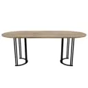 Кухонный стол овальный Genglass Violur GGT-20-2-1-20090 200x90 см лдсп цвет орех