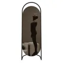 Зеркало напольное овальное в черной раме Genglass Evelum Black 165x54 см